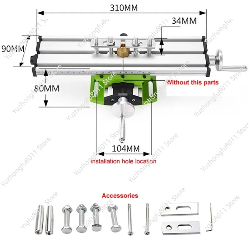 

BG6300 Precision Bench Vise Fixture Drill Milling Machine Stroke 200*50mm Multifunction Worktable Adjustment Coordinate Table
