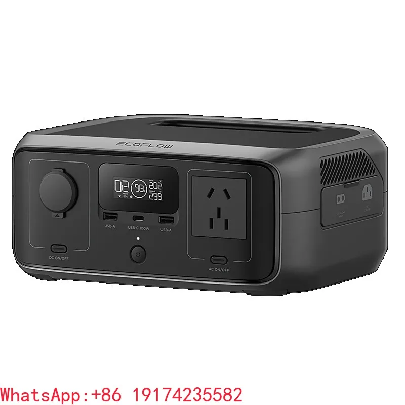 RIVER 3 Portable Power Station MPPT Controller Pure Sine Wave EU 300W/600W External Battery Flashlight Solar Car