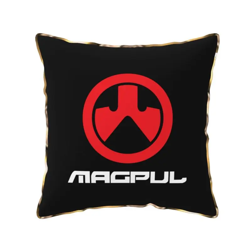 Custom Magpul Firearms Logo Print Soft Velvet Pillow Cover Square Throw Pillow Case 18x18 Inch Cushion Cover for Car Office Home