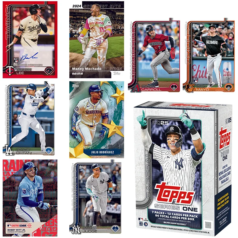 

Topps 2025 Baseball Series 1 Value Box Shohei Ohtani Aaron Judge Brooks Lee Baseball Star Trading Cards Birthday Gift Collection