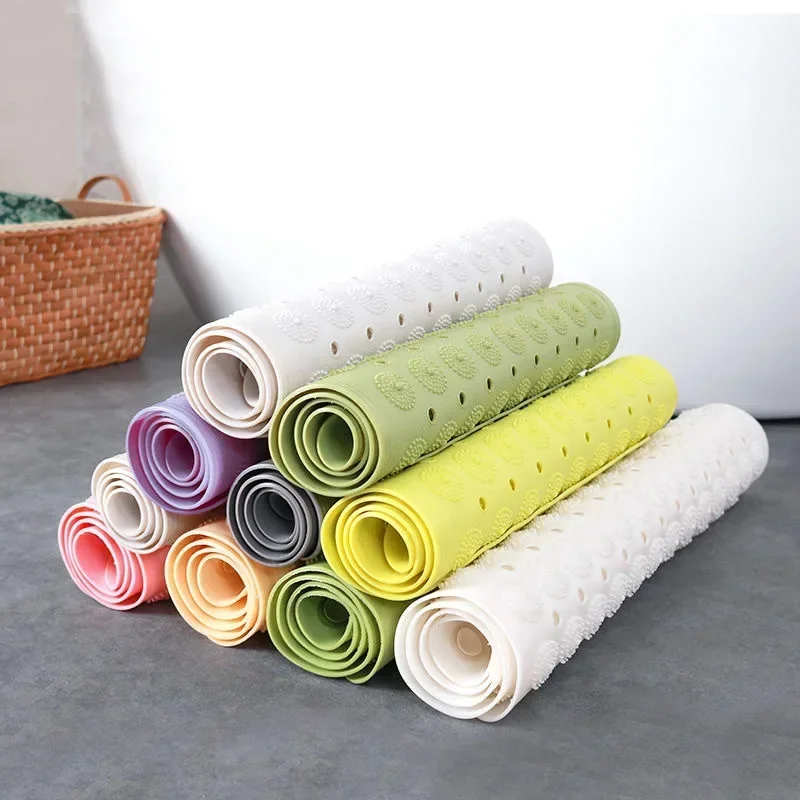 Polymères de bain coordonnants, 36x71cm, ventouse, sécurité, douche, tapis de baignoire, HOFloor, PVC, imperméable, coussin de pied de massage,