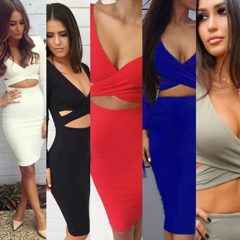 Vestido feminino, outono e inverno de manga comprida sexy boate vestidos de festa plus size 3xl 2xl xl sexy oco vestidos femininos