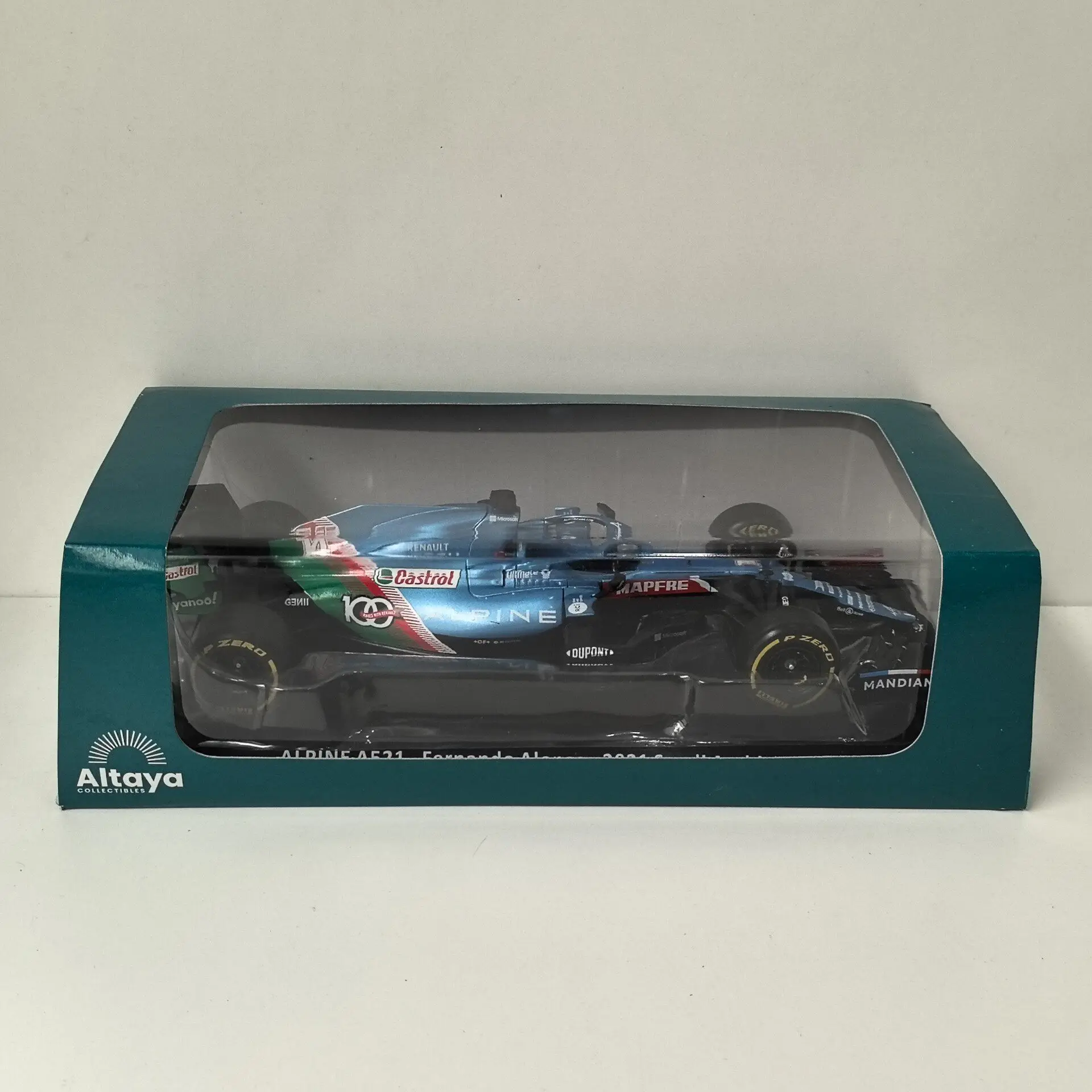 

Diecast ALTAYA 1/24 Scale ALPINE A521 2021 F1 # 14 GP Racing O8 Alloy Car Model