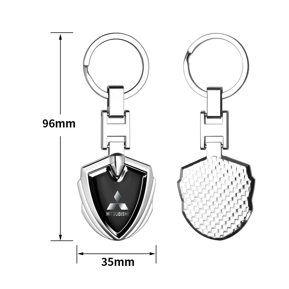 Personalizuj czarne breloki do kluczyków samochodowych do Mitsubishi Outlander Lancer 10 EX ASX Pajero Colt Eclipse Ralliart Triton Delica