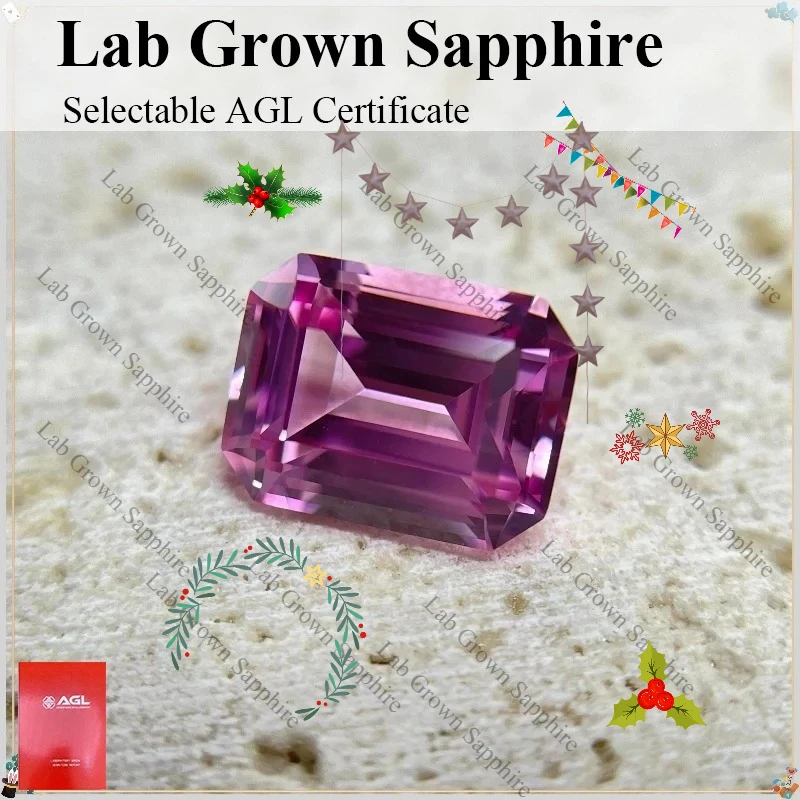 

Top Lab Grown Sapphire Emeralds Cut Loose Gemstone Selectable AGL Certificate