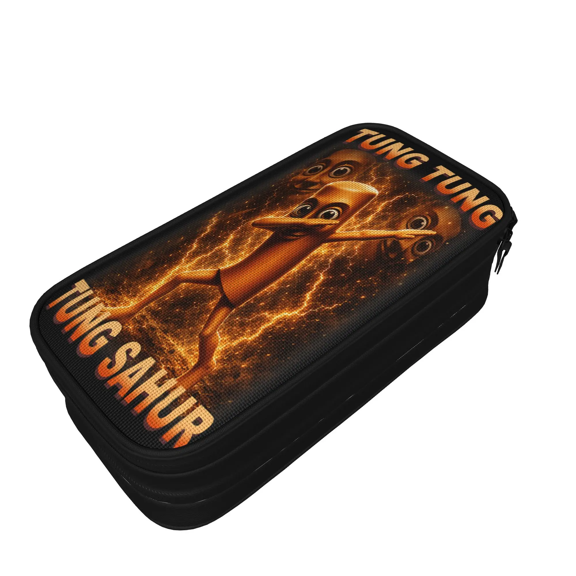 Tung Tung Tung Sahur is Calling Funny Italian Dab Dance Pencil Case  Zipper Pencil Bag Students Kawaii Big School Pencil Cases