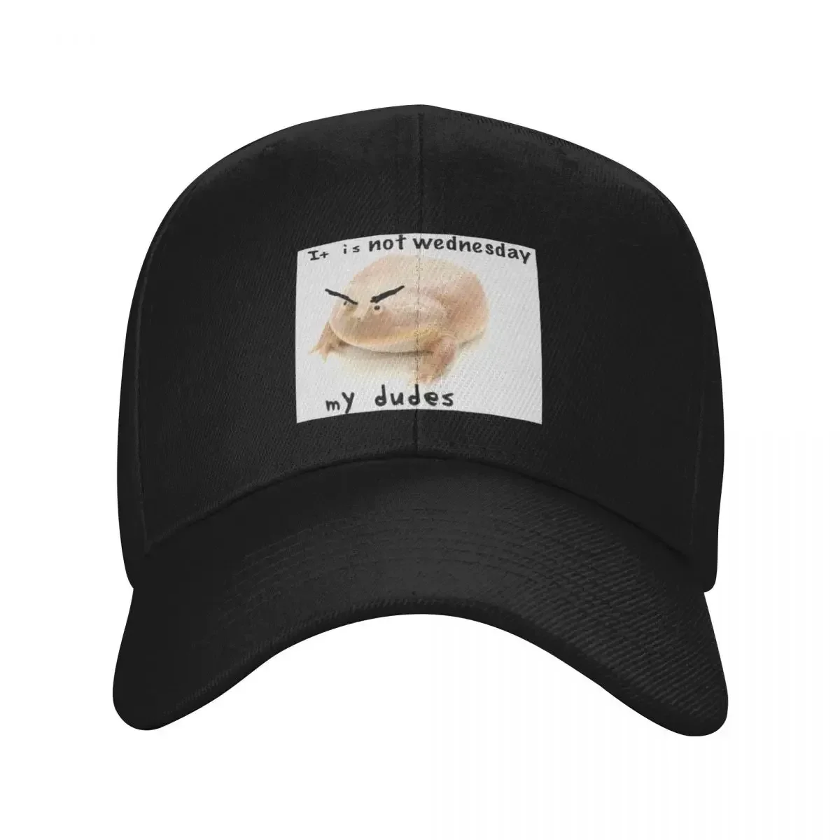 2026 It Is NOT Wednesday My Dudes Frog Meme Baseball Cap Golf Cap Golf Wear Rave Woman Men's