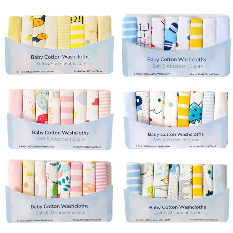 5/8 Pcs/Set Cotton Newborn Baby Towels Saliva Towel Nursing Towel Baby Boys Girls Bebe Toalha Washcloth Handkerchief Cloth Wipes