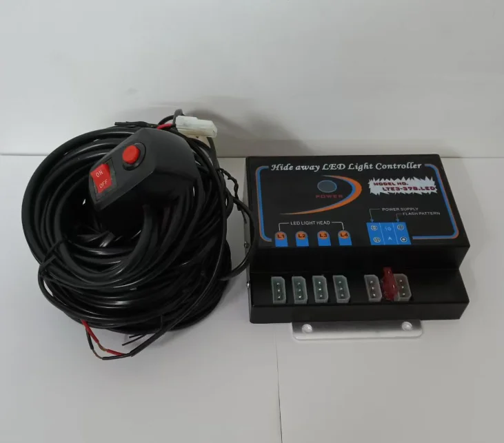 DC12V/24V Control box with wires for Led warning lights,Hideaway light