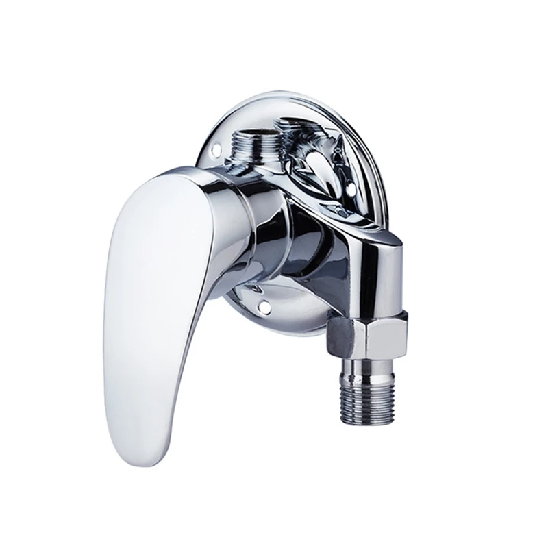 1pc Brass Chrome Bathtub Faucet Solar Water Heater Mixing Valve Hot And Cold Taps Showers Switch Tap Wall Mounted G1/2\'