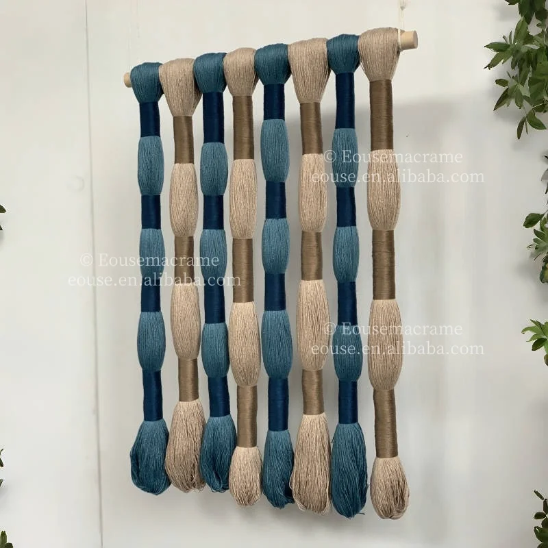 

TOP Selling Macrame Boho Art Design Hanging Coffee Shop Wall Decoration Handmade Korean Restaurant Decor Wall Hanging