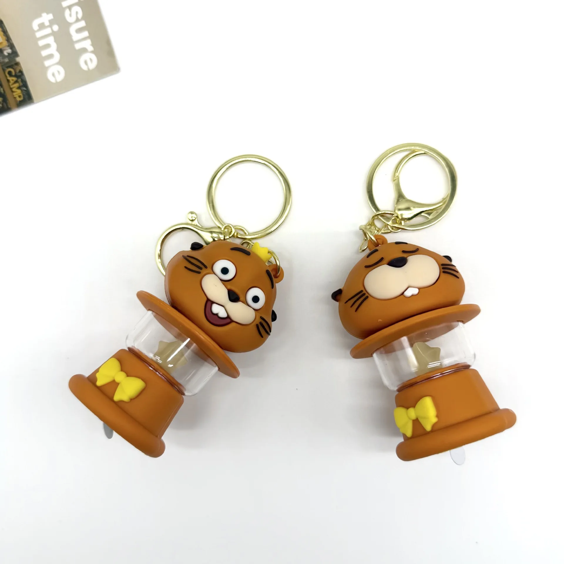 

New Style Cartoon Beaver Keychain Doll Exquisite Couple Backpack Car Pendant Trinket Boy Birthday Gift Christmas Gift