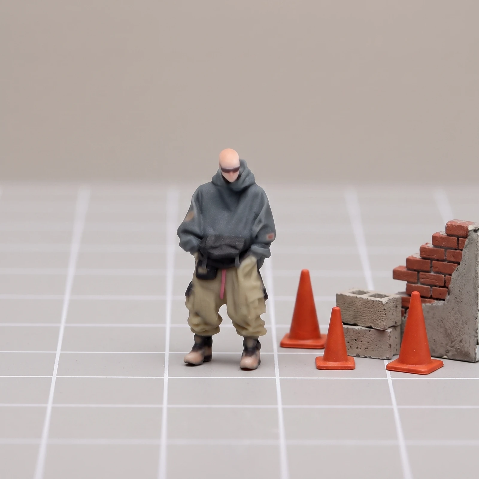 1/64 Scale Figure Industrial Style Miniature Character Model Resin Figurine Compact Figures Trendy for Diorama Builders