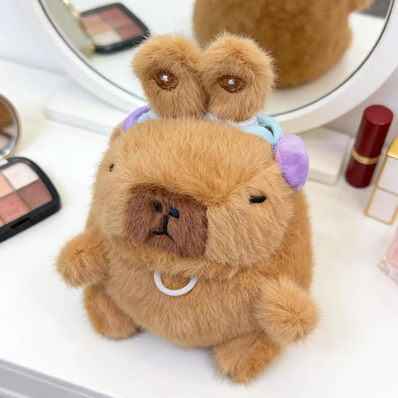 พวงกุญแจคาปิบาร่าน่ารัก พวงกุญแจคาปิบาร่านุ่มนิ่ม จี้ห้อยกระเป๋า สำหรับผู้ชาย ผู้หญิง เด็กชาย เด็กหญิง วัยรุ่น สามี