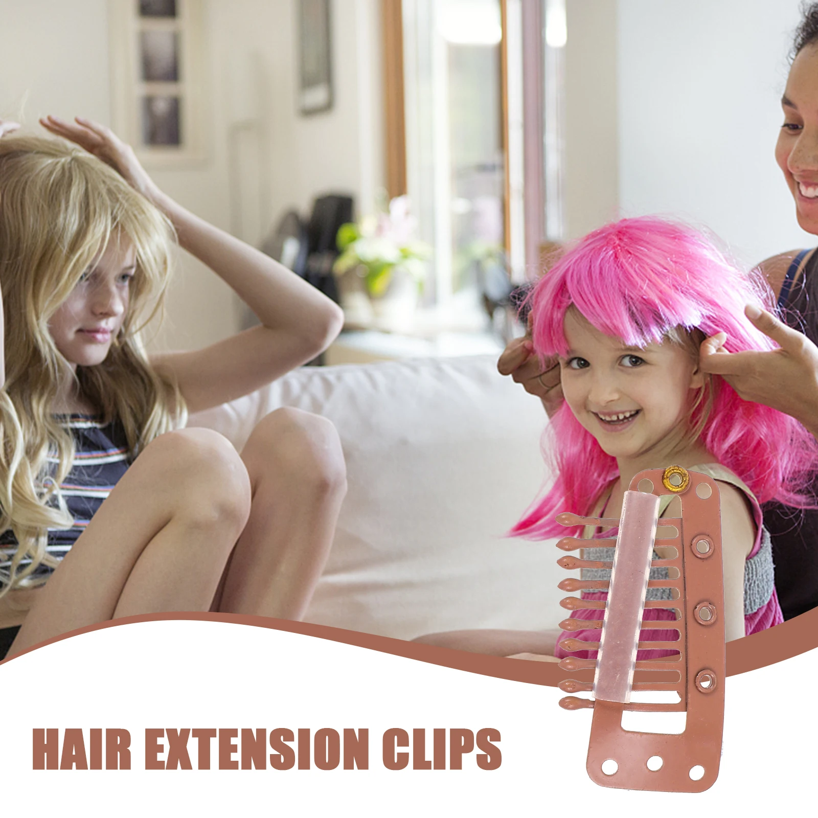 

30pcs Clips Hair Extension Accessories Metal Comb Teeth Secure Fixing Hidden Behind Hair Styling Lasting