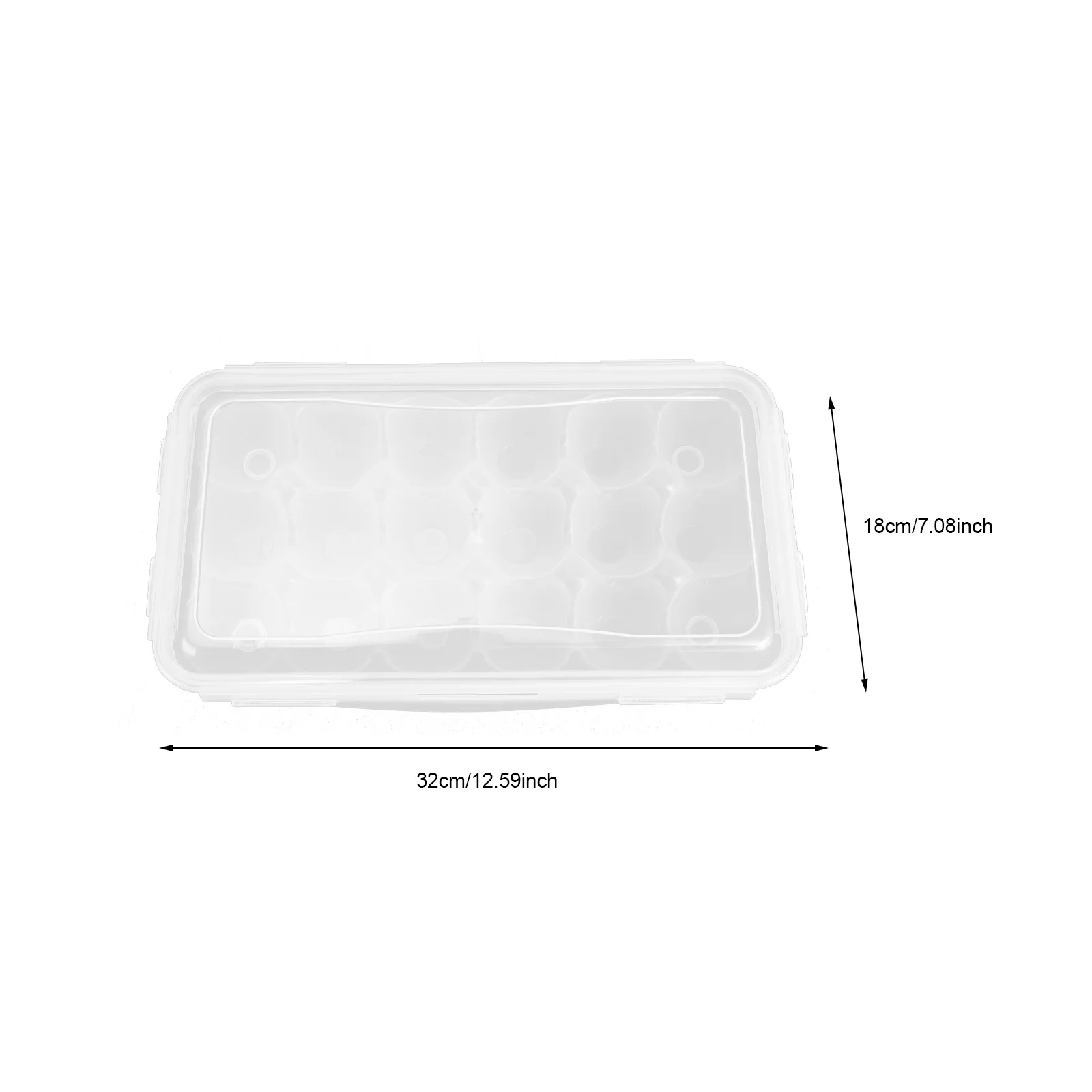 Egg Storage Box Large Capacity Transparent Plastic Multi Grid Refrigerator Organizer Durable Household Egg Container Portable