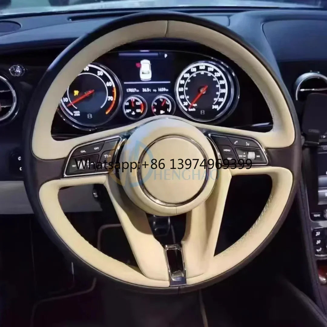 Customized Leather Steering Wheel for Bentley Flying Spur Continental GT Steering Wheel Upgrade New Style