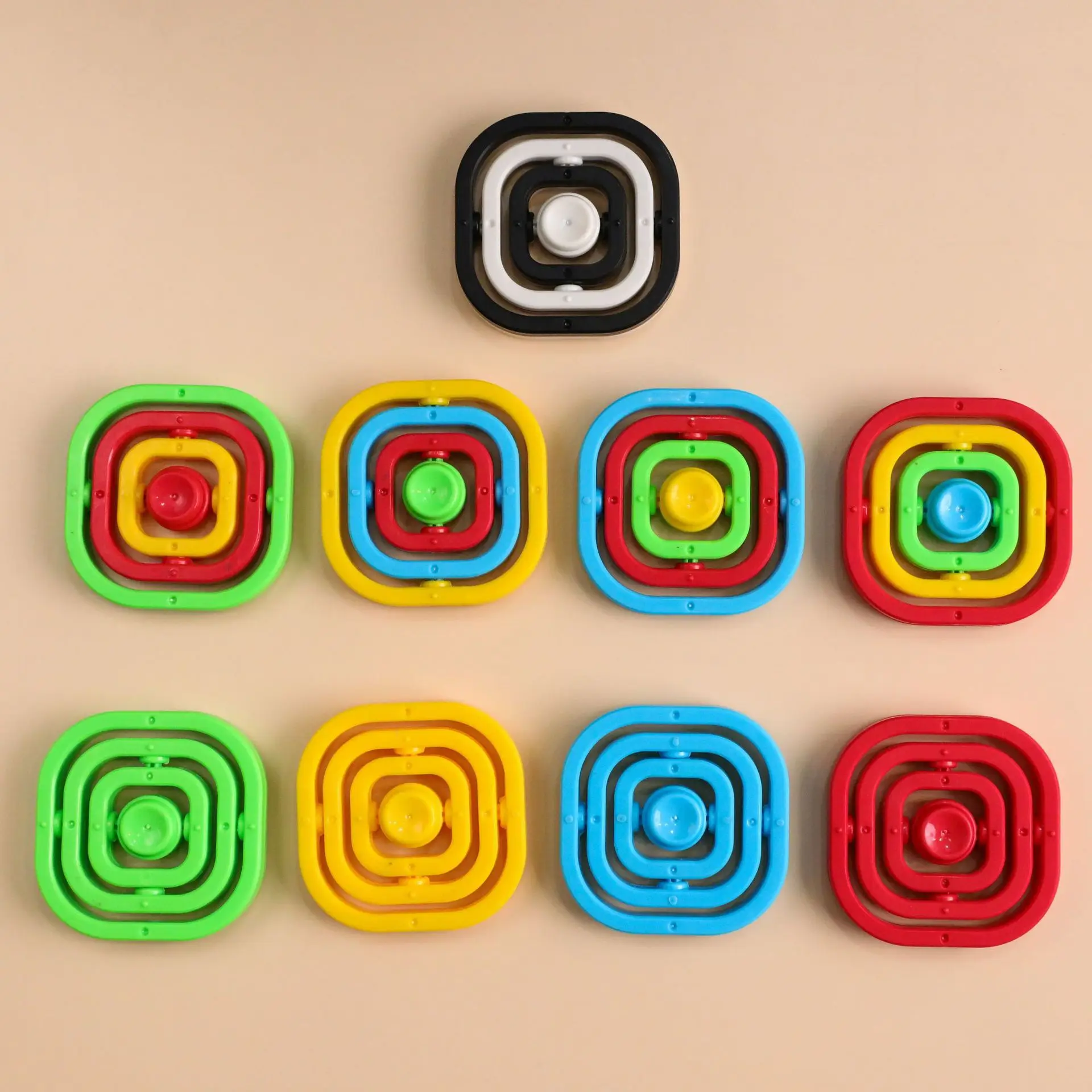 3D Infinity Flip Spinner Toy Adult Fingertip Gyro Decompression Finger Stress Relief Sensory Toy for Children Gyroscope Gift