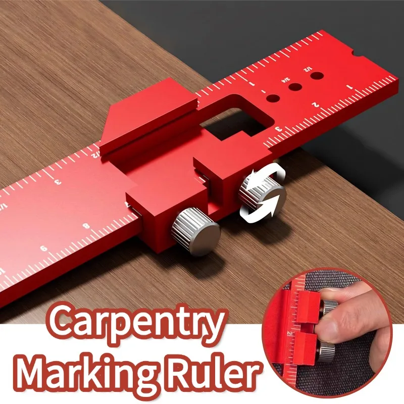 

Resists Corrosion And Fading Woodworking Precision Ruler Portable Practical Design Angled Slide Stops For Enhanced Accuracy