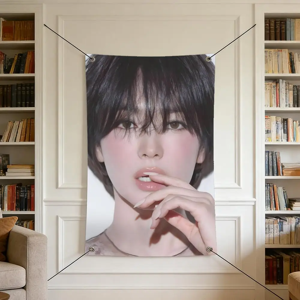 Celebrity S-Song Hye Kyo Flags Warm Home Flag 4 Grommets Wrinkle Free Indoor Outdoor