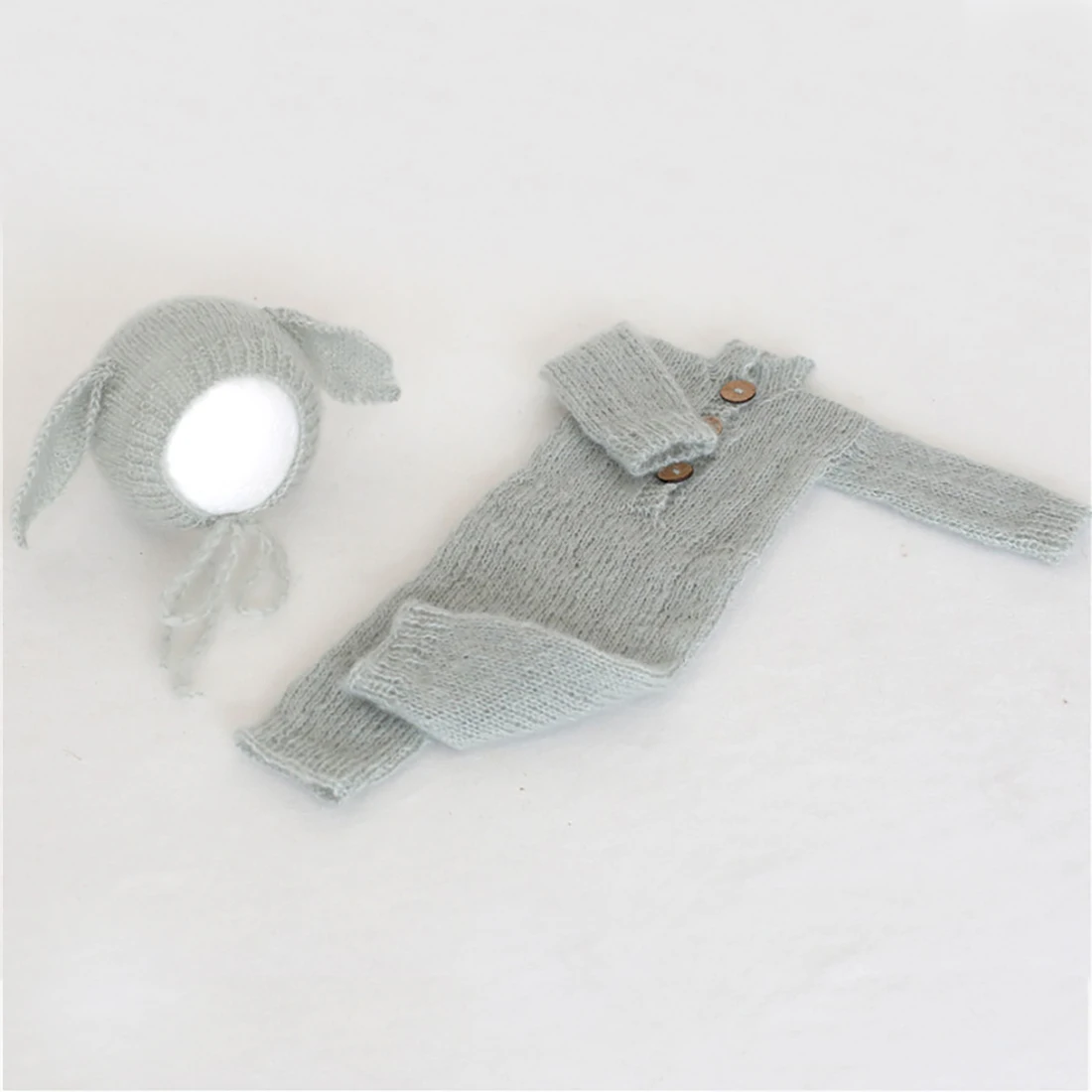 Newborn Knit Sheep Outfit Baby Crochet Mohair Bunny Romper Newborn Photo Props  Infant Chunky Onesie Suit Photography Props