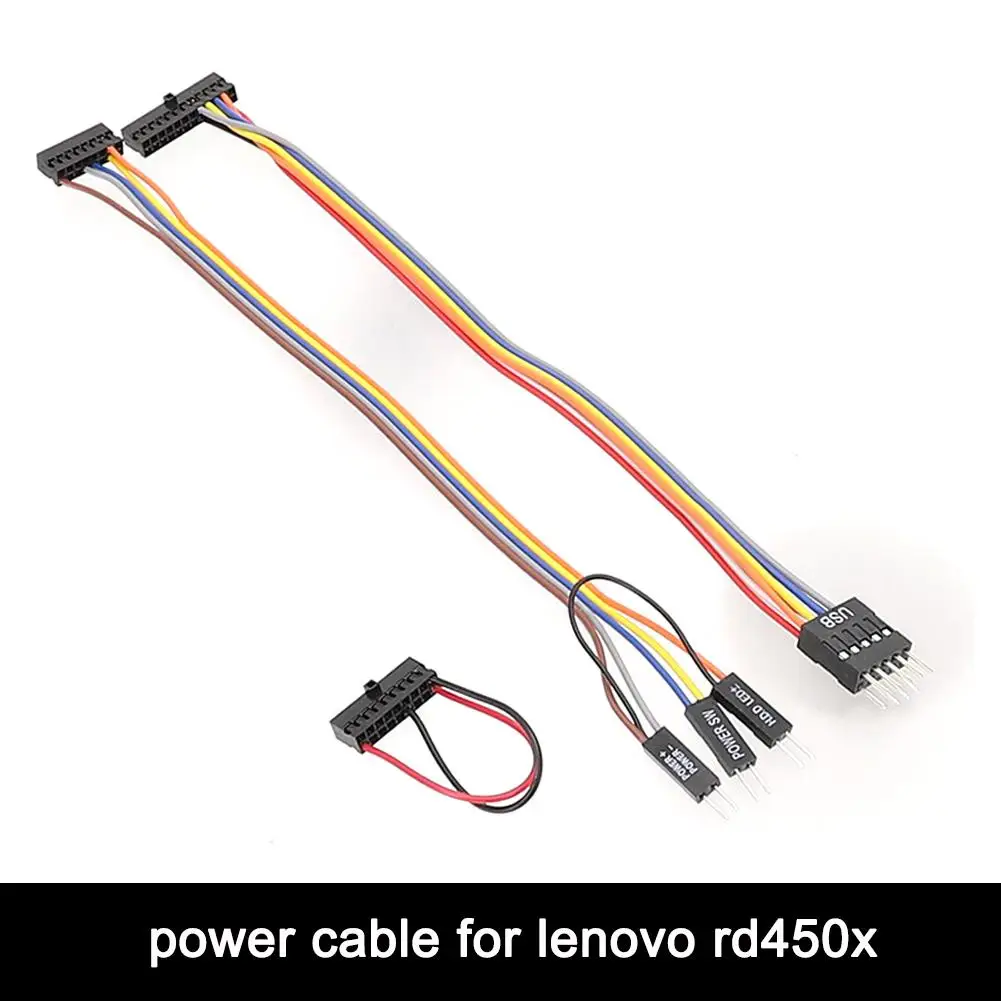 For Lenovo RD450X Modification Power On Cable USB Cable Power Lighthard Disk Light Cable New Anti Insertion Error Connector