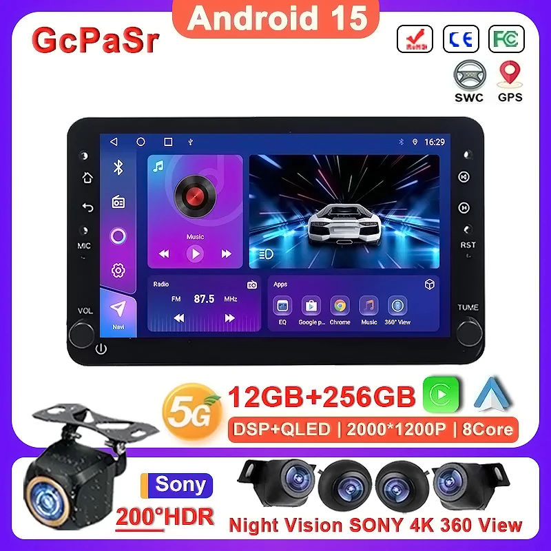 أندرويد 15 الوسائط المتعددة لألفا روميو 159 بريرا سبايدر سبورتواجون نظام تحديد المواقع والملاحة عالية الأداء وحدة المعالجة المركزية ستيريو رئيس وحدة داش كام