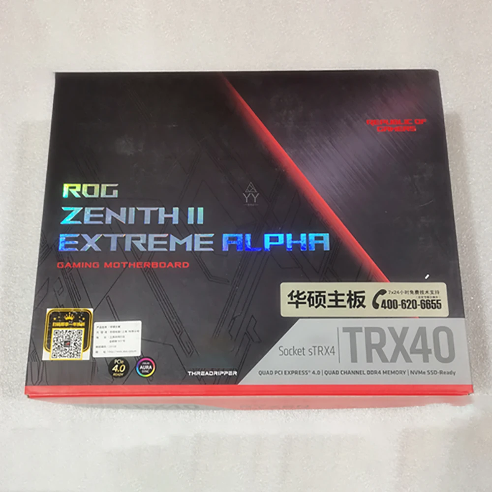 ROG Zenith II Extreme Alpha For ASUS TRX40 Socket sTRX4 DDR4 M.2 USB3.2 EATX GAMING Motherboard