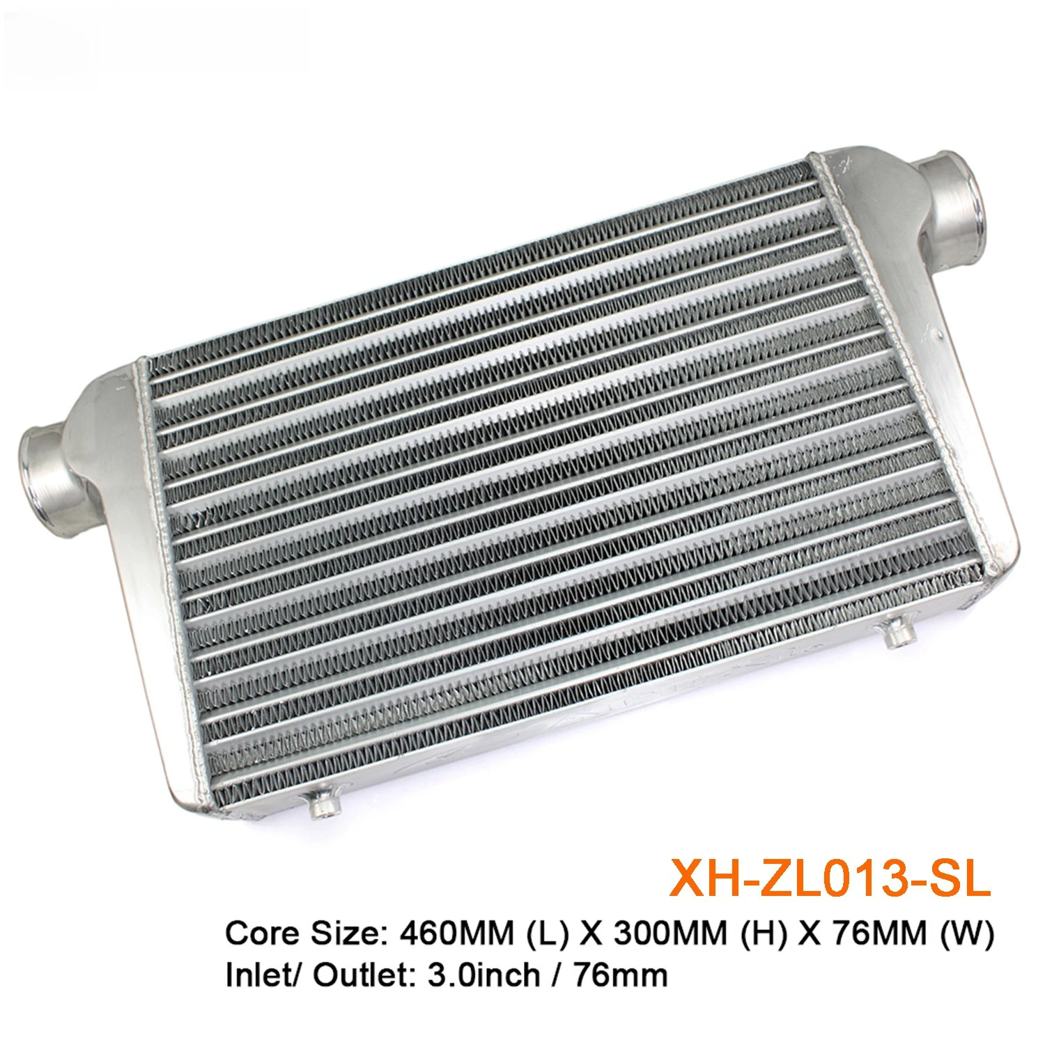 Automobile intercooler universal 460x300x76-76MM intake turbine radiator supercharged modified aluminum tubular type
