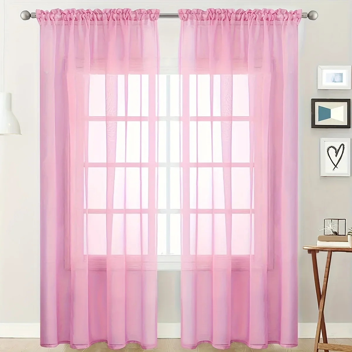 140*260cm Chiffon Sheer Window Curtains  for Living Modern Simple Curtain Gauze Semi-blackout Balcony Thin Window Screen