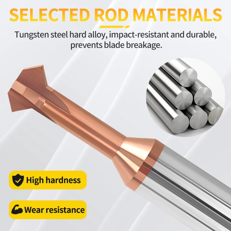 EVROPA TAP Deburring Tool Set, Front & Back Chamfer Tool for Metal, 60 90 120 Degree Double Angle Internal Cutter