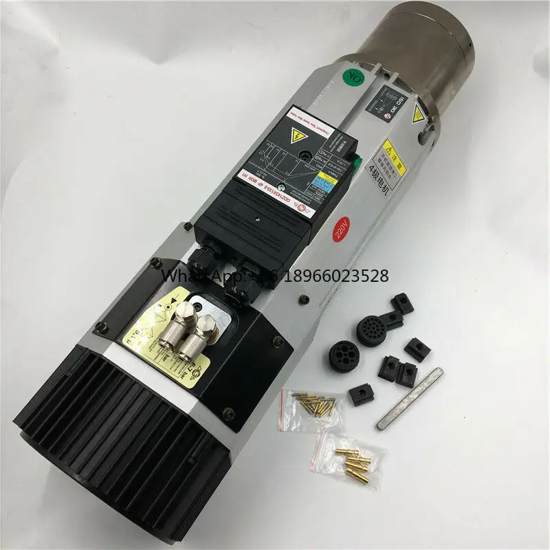 9.5KW Air-cooled ATC Spindle Motor BT30 220V 380V 24000rpm Long Nose Replace