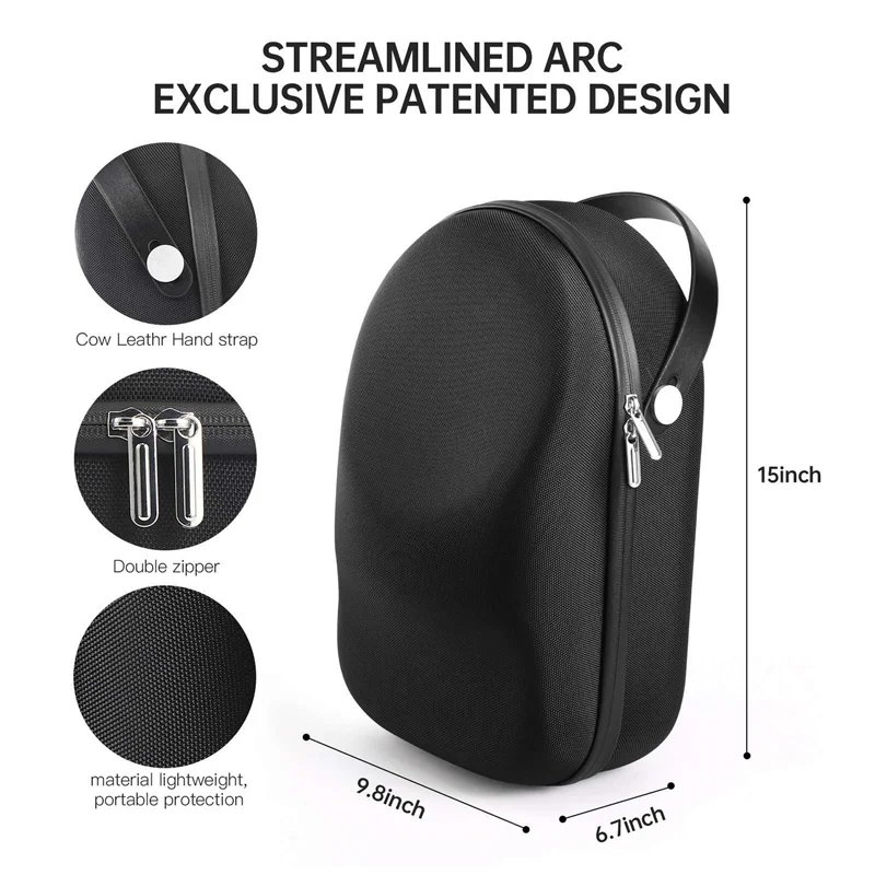 VR Carrying Case For Oculus Quest 3 Portable Storage Bag Handlebar Suitcase Travel Box VR Replacement Black