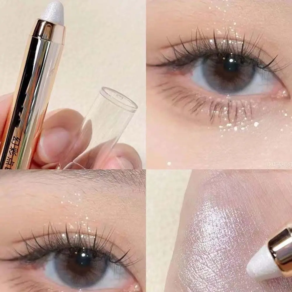 防水グリッターアイシャドウペンダブルヘッド抗油アイシャドウスティックナチュラルロングラスティングアイシャドウハイライトスティックメイクアップ