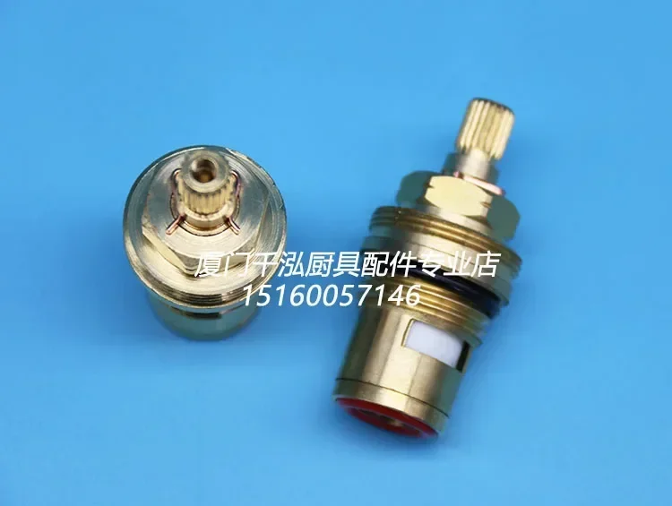 T&S hot and cold star basin double double open mixer faucet spool spool copper spool equip013787-45