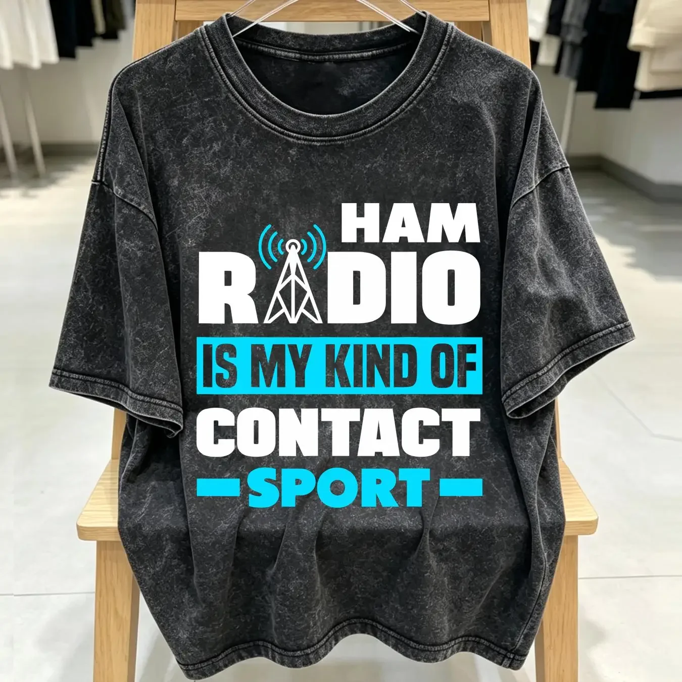 washed T Shirt Amateur Radio Operator HAM Is My Kind Of Con Baseball cap Snapback Caps Knitted Hat vintage Washed Stretched