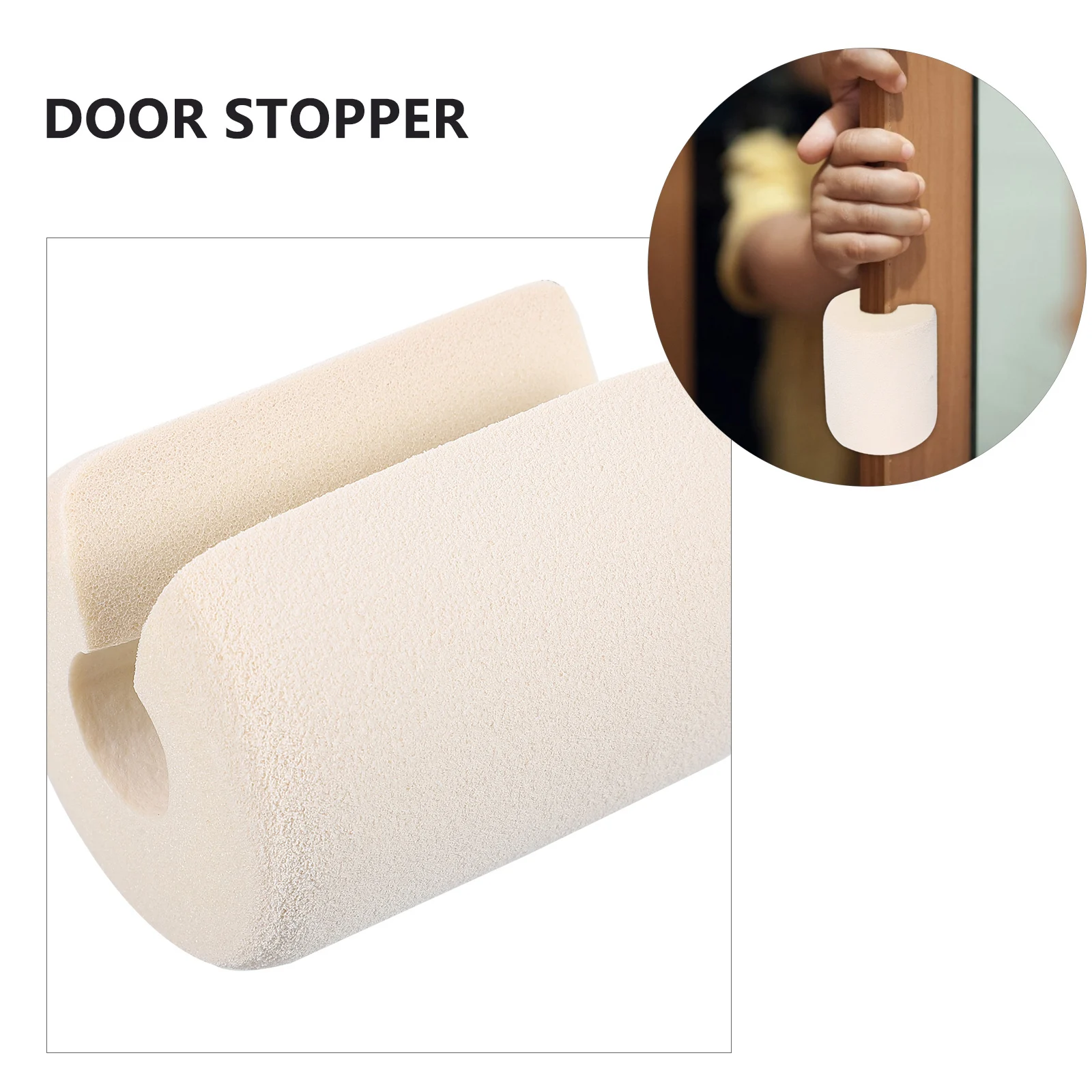 

2pcs Anti noise Door Stopper Cylindrical Holder Strips Household Clips Accessory Baby Safety Gate Finger Protector