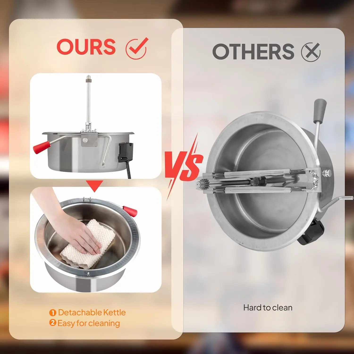 Машина для попкорна в кинотеатра с чайником на 8 унций делает до 32 чашек, настольная машина для попкорна Коммерческая машина для попкорна