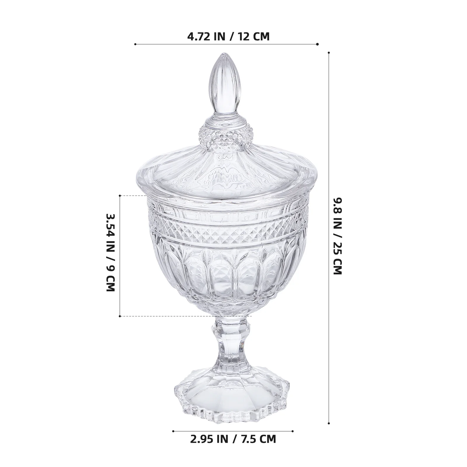 

1Pcs Glass Candy Storage Jar Compact Design Space-Saving Kitchen Pantry Organizer for Sweets Chocolates Nuts Household Decor