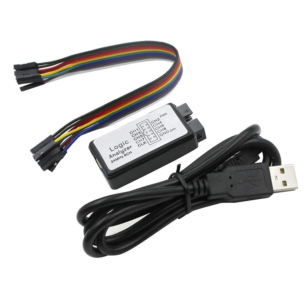 USB Powered for logic Analyzer with High Capabilities Analyze For UART/For IIC/for spi Signals at Up to 24MHz USB