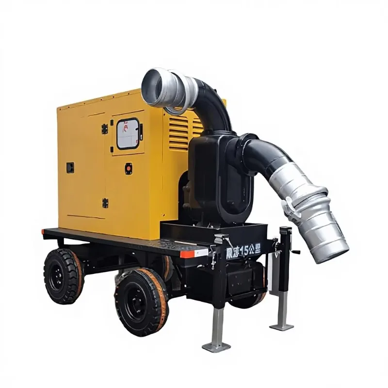 Flood Control Pump Truck Self Priming Design 8m Suction Height Mobile Pump For Reservoir Overflow Flood Diversion Treatment