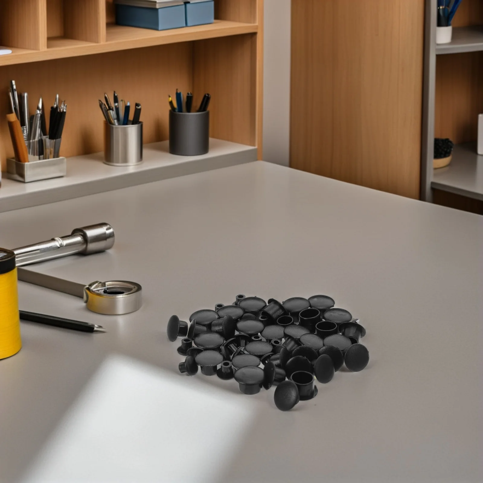 

200Pcs Plastic Furniture Hole Plugs Round Cabinet Screw Hole Covers Plastic Caps for Shelves Furniture Insert Screw Plug