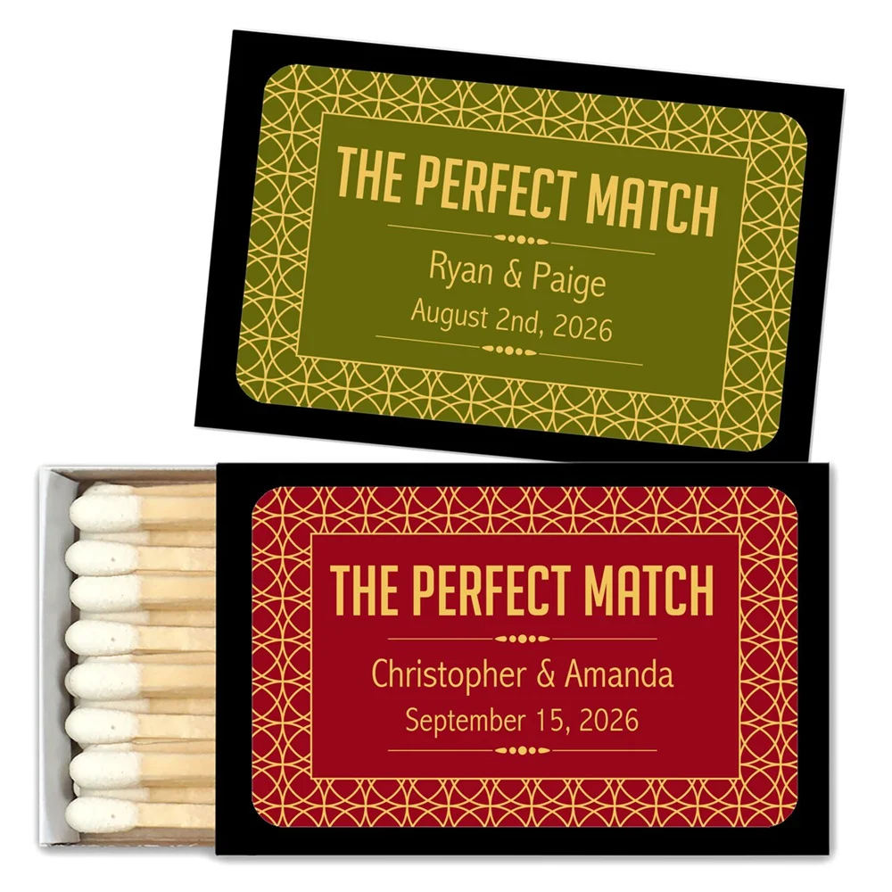 Vintage Wedding Favor Matches, 