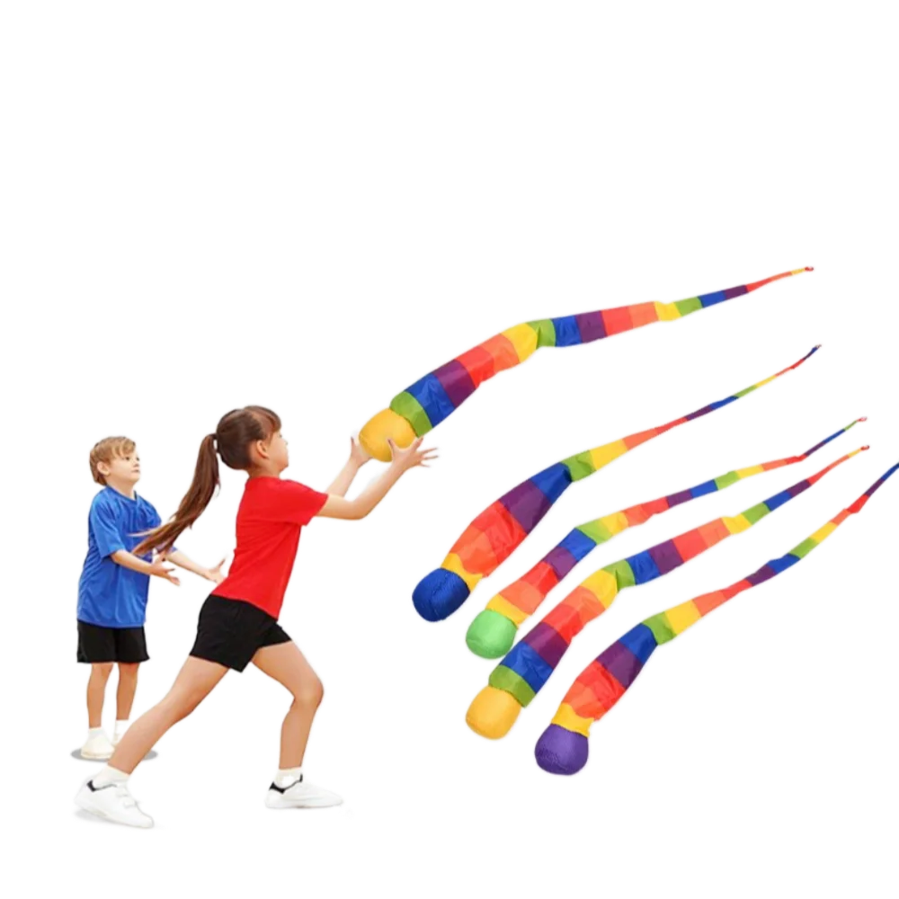 لينة صديقة للبيئة النسيج قوس قزح الذيل الكرة التدريب الحسي الصيد رمي لينة BallKid لعبة النيزك الكرة المدرسة