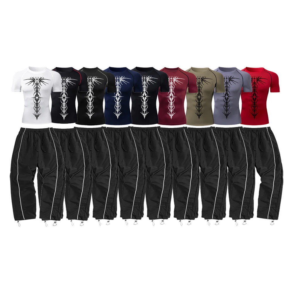 

Men's Tight Sports Set with Multi Color Optional Top and Pants Outdoor Leisure Fitness Running and Cycling Training Clothes