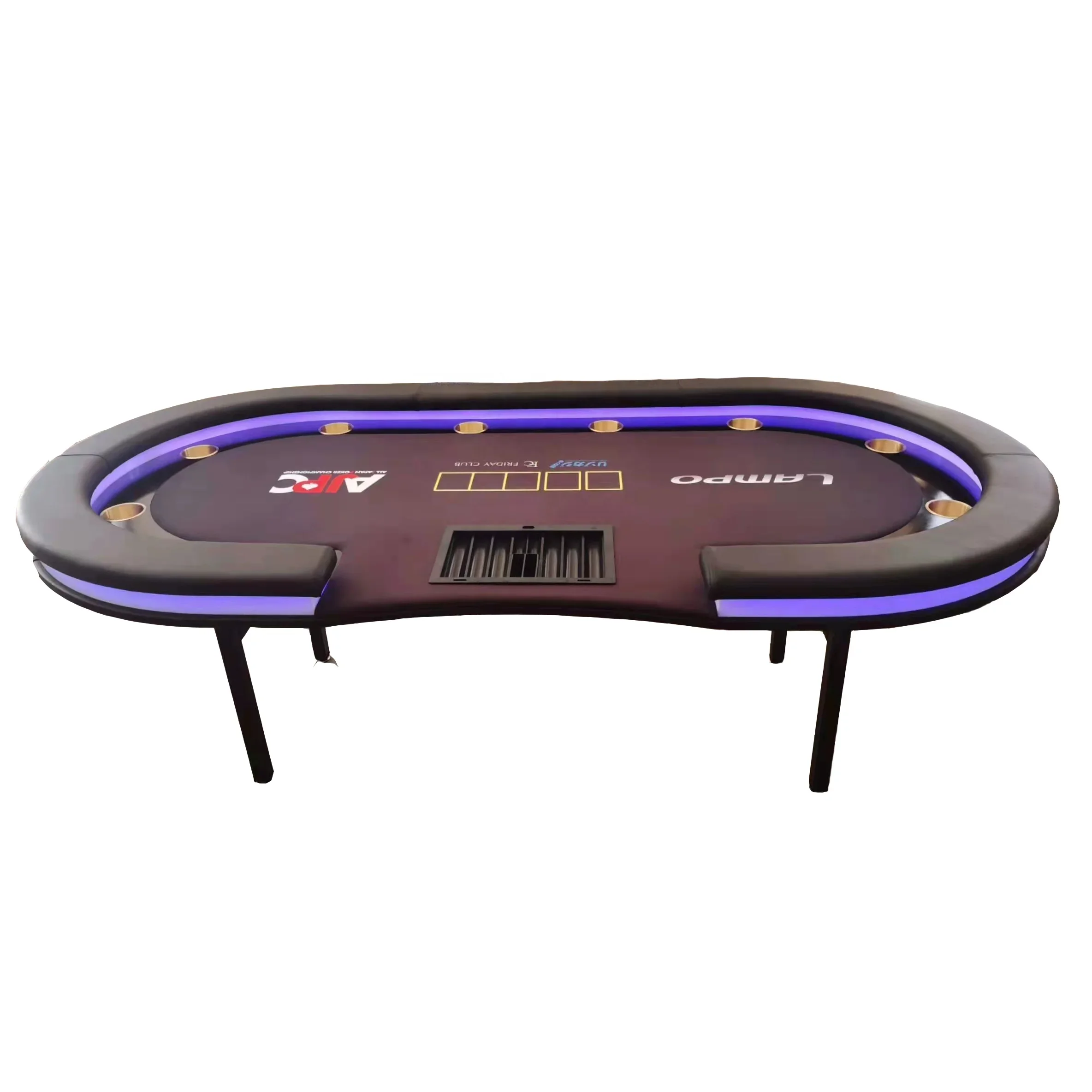 

Folding LED Casino Poker Table LED poker table Portable casino custom foldable blackjack table