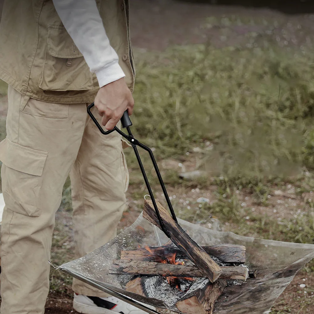 

Fireplace Handle BBQ Grilling Tool Outdoor Charcoal Grabbers Sufficient Length Comfortable Clean Camping