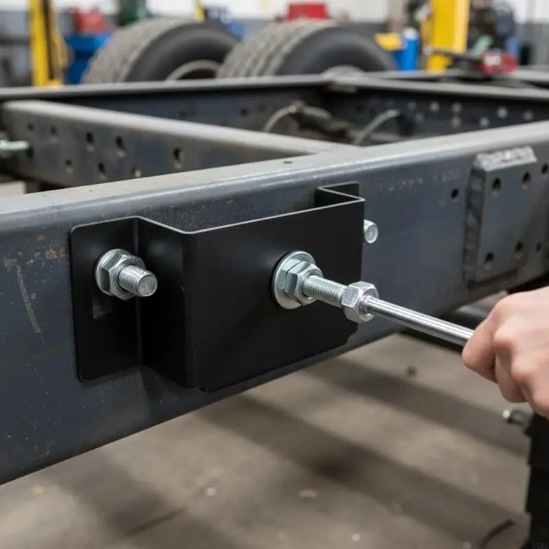 D5BE Universal Truck Trailer Stabilizer Post Heavy Duty Metal Construction Easy Assembly