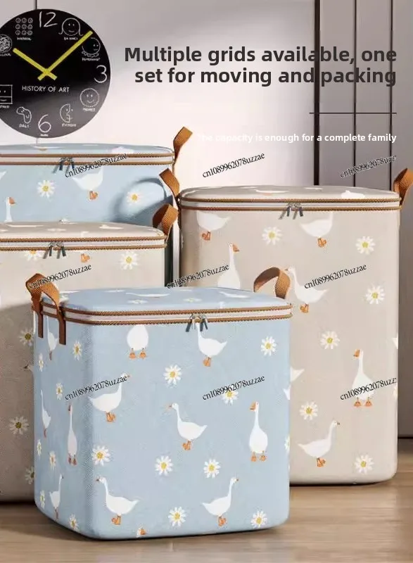 Bolsa de almacenamiento de edredón para ropa, bolsa de embalaje móvil de gran capacidad, bolsa organizadora de equipaje para edredón, artefacto impermeable y a prueba de humedad