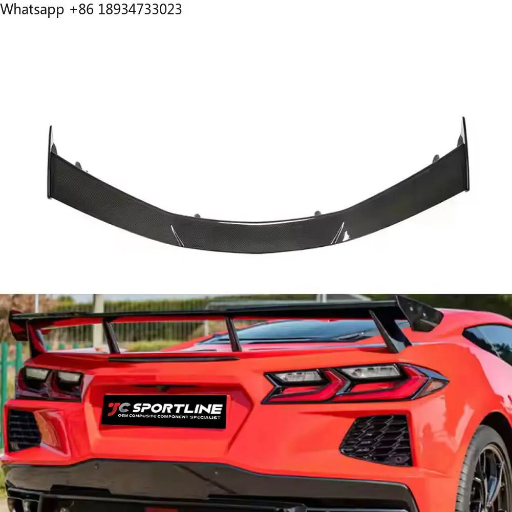 

JCSPORTLINE C8 High Rear Wing Spoiler for Chevrolet Corvette C8 Stingray Convertible 2-Door 2020-2021 7pcs/set